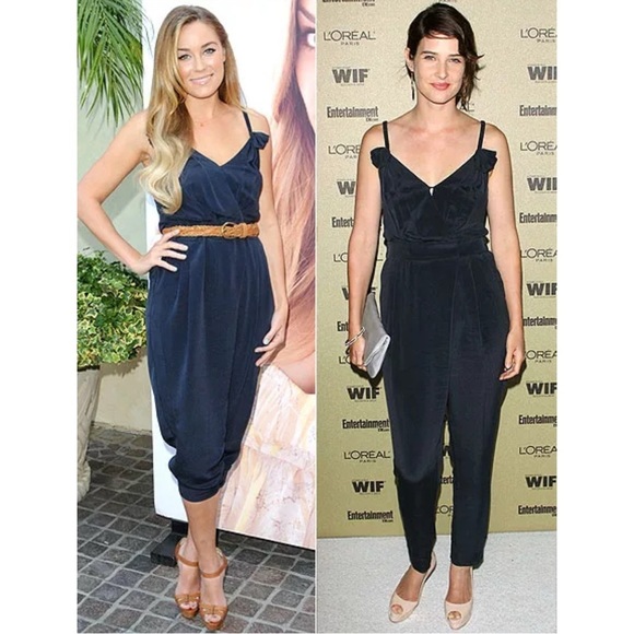 3.1 Phillip Lim Navy Blue Silk Jumpsuit Sz 8 - Picture 3 of 11